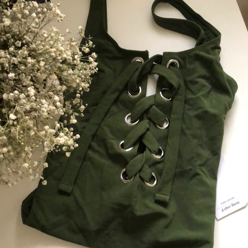 Olive Green Swimsuit